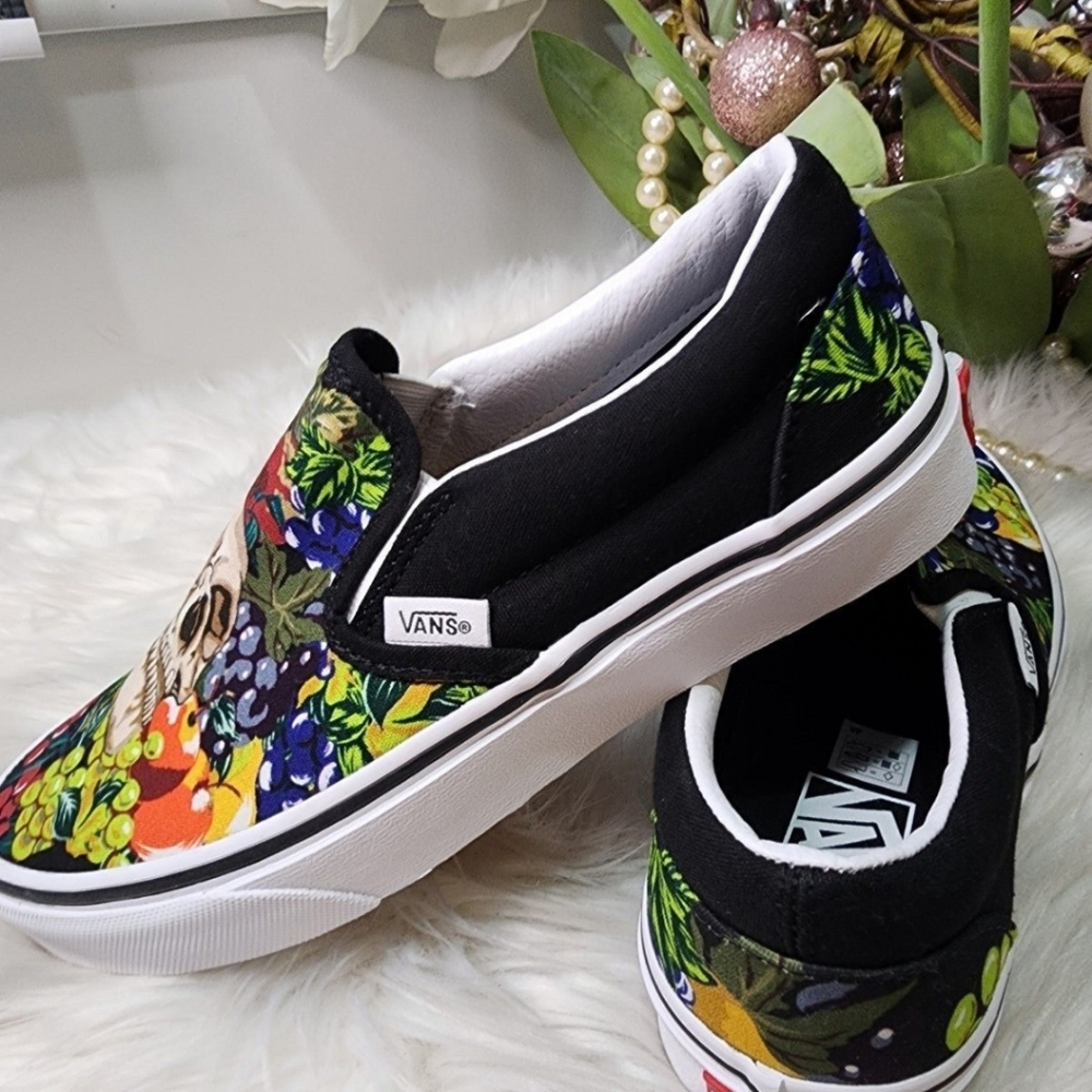 Vans Old Skool Skulls and fruits design Shoes Mens11 New - Picture 2 of 8